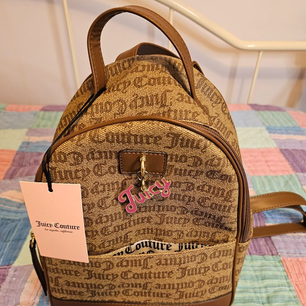 Juicy Couture Back Pack Tan and Brown NWT - Picture 6 of 6